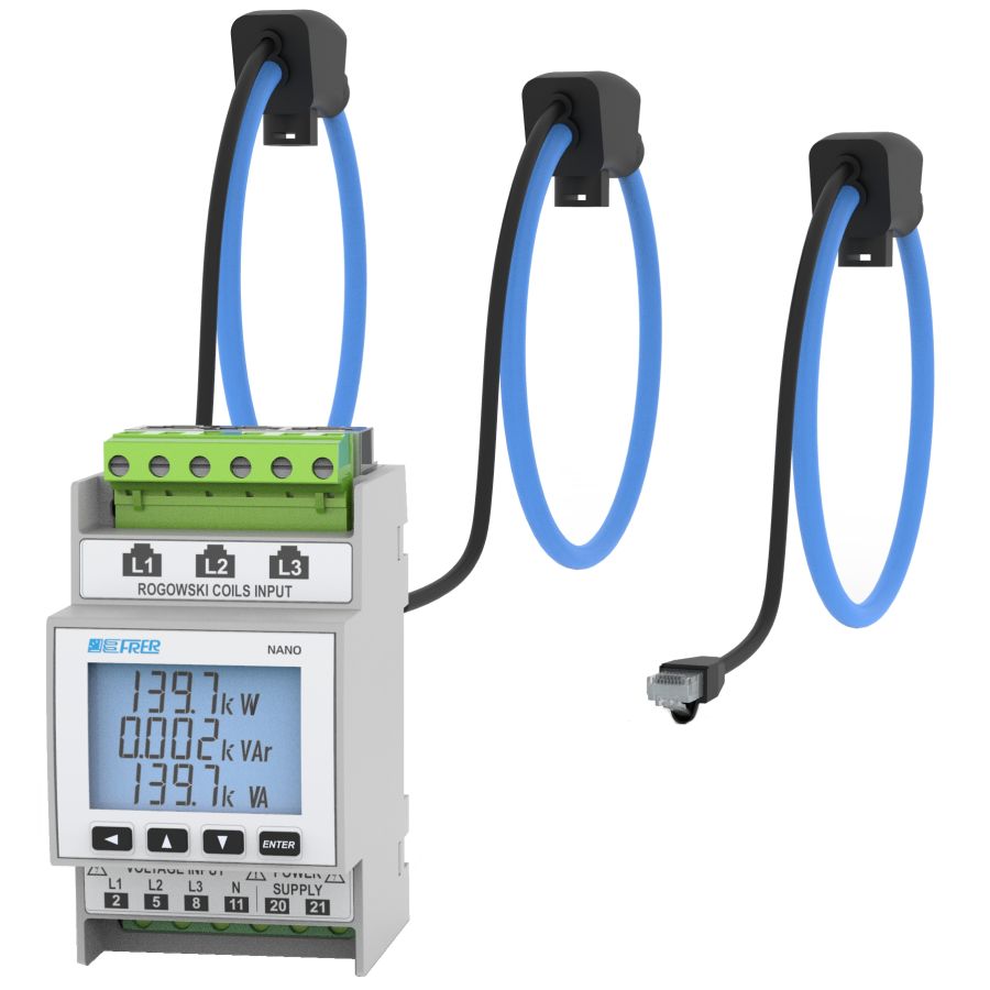 Kit serie NANO con 3 bobine ROGOWSKI